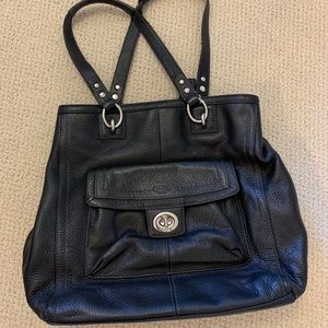 Coach - Penelope - Blk Leather Tote